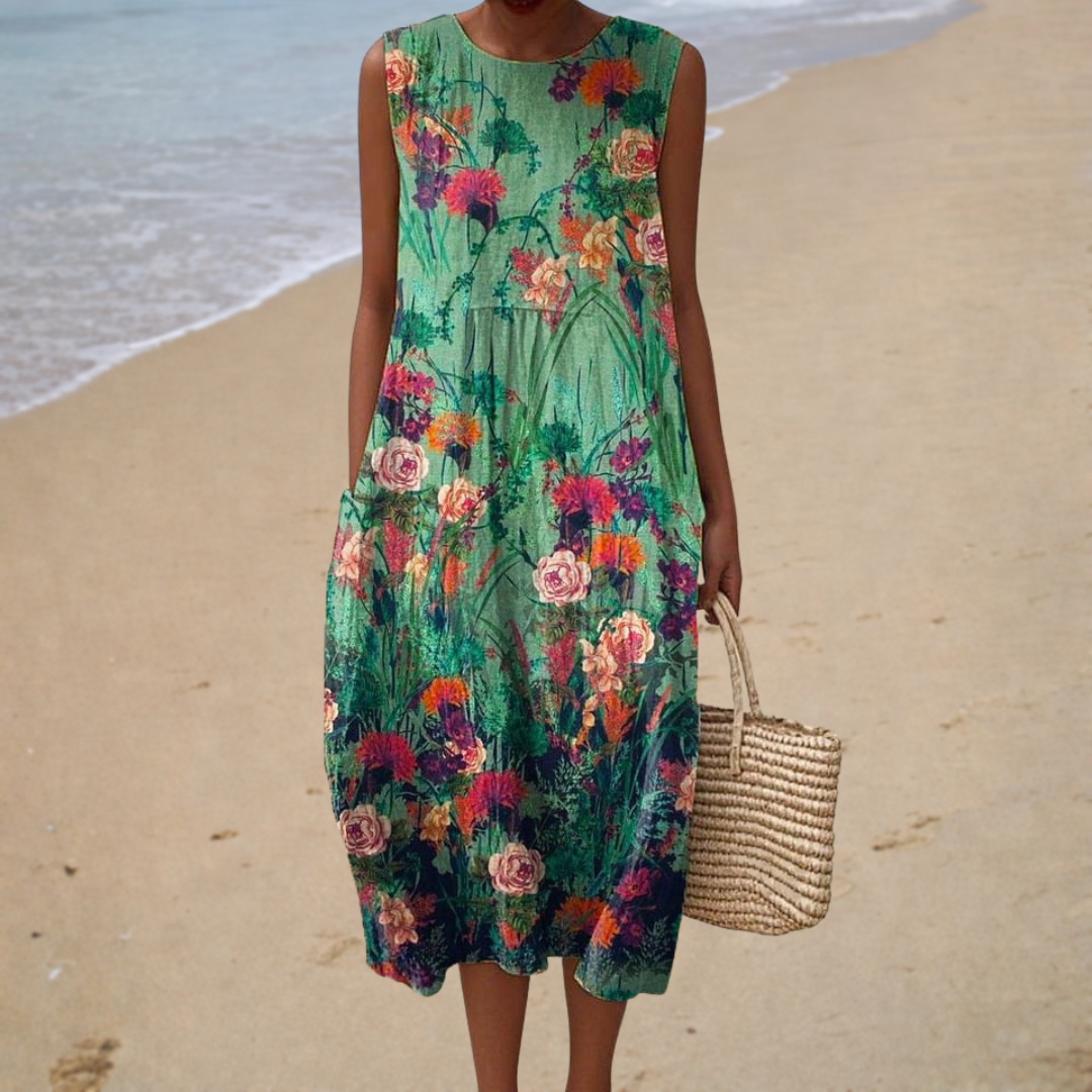 Juliette - Comfortable Sleeveless Summer Dress – view 2