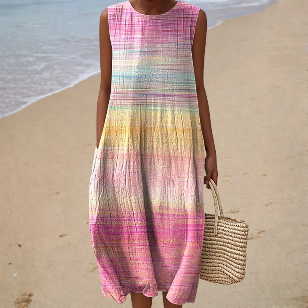 Esmée - Comfortable Sleeveless Summer Dress – view 2