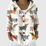 Eibhlin hooded knit cardigan for women | Ellie Dublin