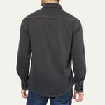 The Glenwood Court Men’s Vintage Dark Grey Denim Shirt – view 3