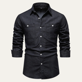 The Crestfall Ridge Men’s Slim Fit Denim Shirt with Double Pockets – view 10