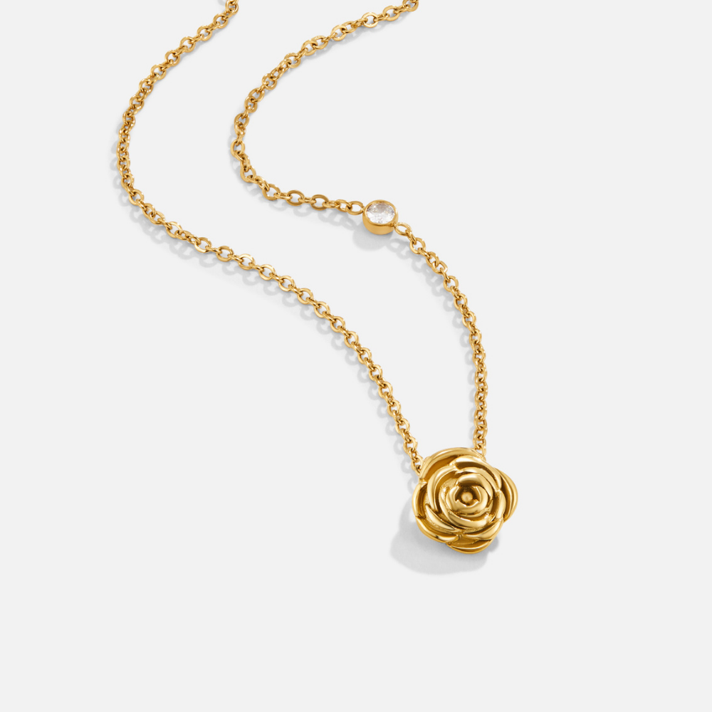 Léonore – Elegant Double Gold Necklace with Intricate Details