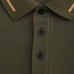 The Meadowcrest Ridge Men’s Polo Shirt with Contrast Trim – Army Green – view 4