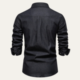 The Crestfall Ridge Men’s Slim Fit Denim Shirt with Double Pockets – view 12