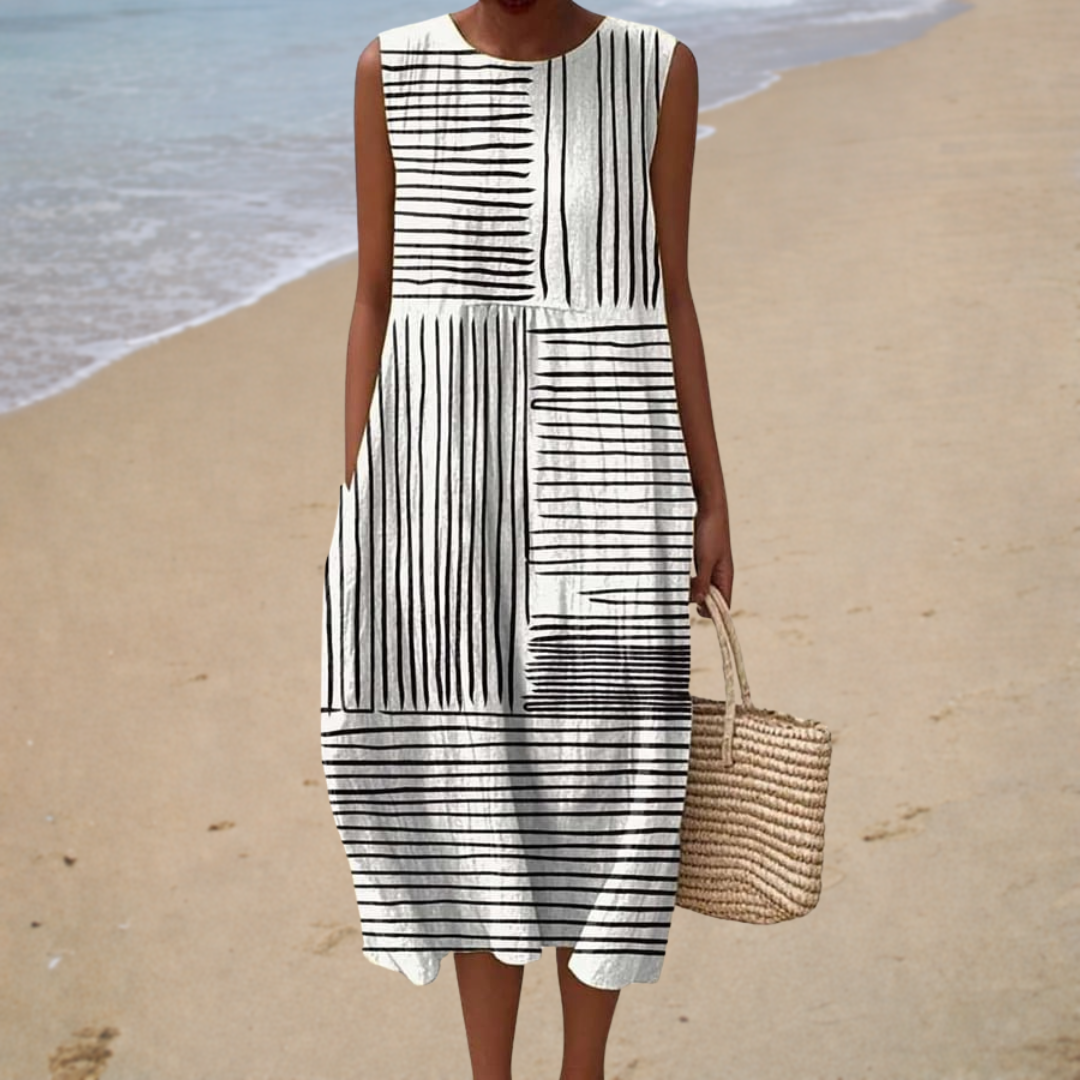 Vivienne - Comfortable Sleeveless Summer Dress – view 2