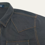 The Glenwood Court Men’s Vintage Dark Grey Denim Shirt – view 5