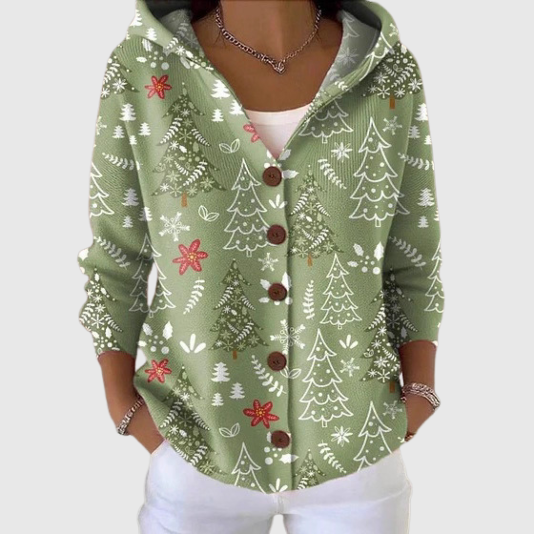 Cait hooded knit cardigan for women | Ellie Dublin