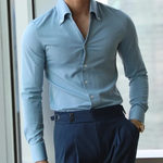 The Oakwood Park Men’s Collar Slim Fit Wrinkle Free Casual Shirt – view 3