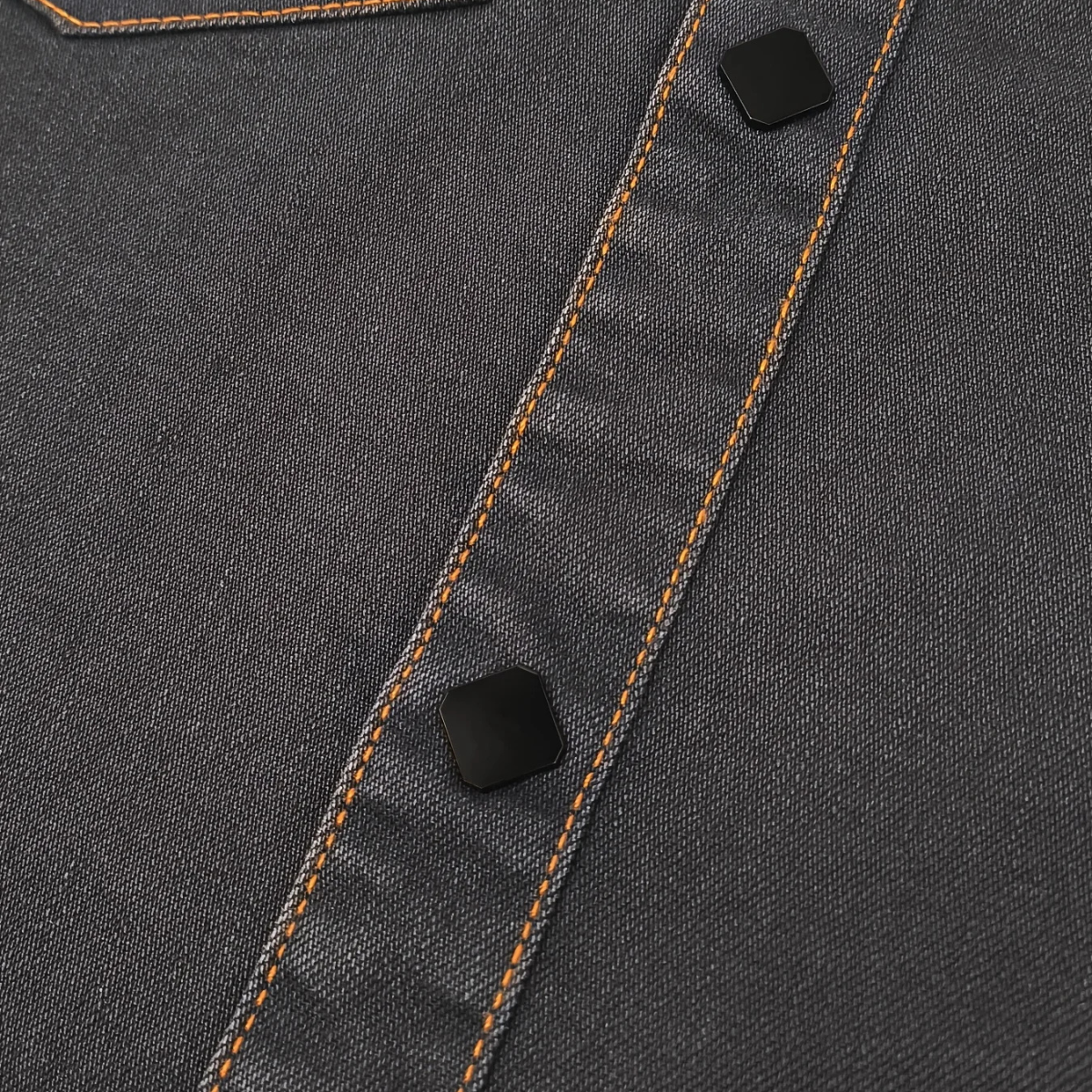 The Glenwood Court Men’s Vintage Dark Grey Denim Shirt – view 6