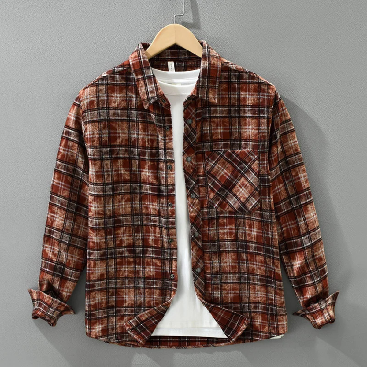 The Southgate Men’s Vintage Plaid Brushed Shirt – view 10