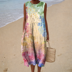 Laurine - Comfortable Sleeveless Summer Dress – view 2