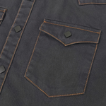 The Glenwood Court Men’s Vintage Dark Grey Denim Shirt – view 7