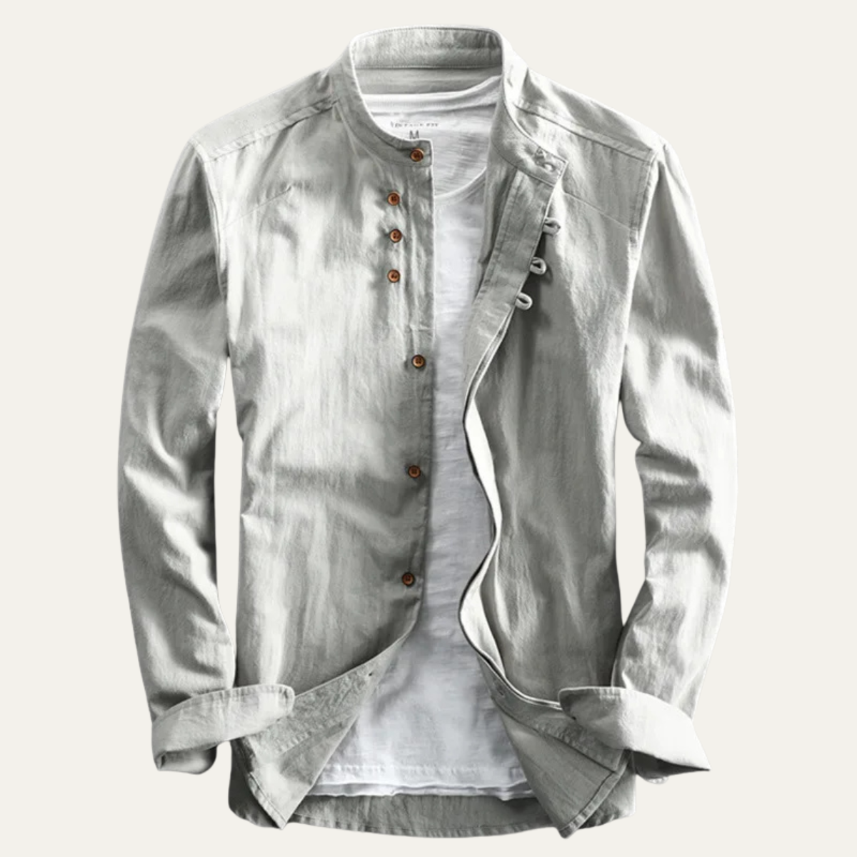 The Fairhill Men’s Japanese Style Stand Collar Shirt – view 7