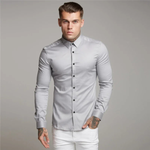 The Biarritz Men’s Smart Casual Button Up Slim Fit Dress Shirt – view 5