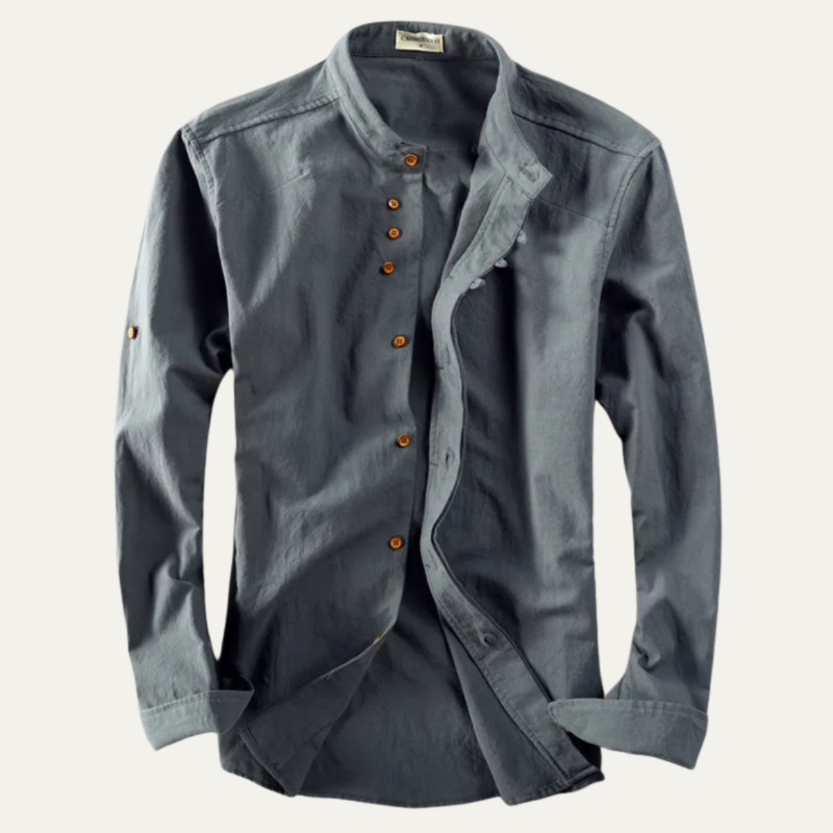 The Fairhill Men’s Japanese Style Stand Collar Shirt – view 8
