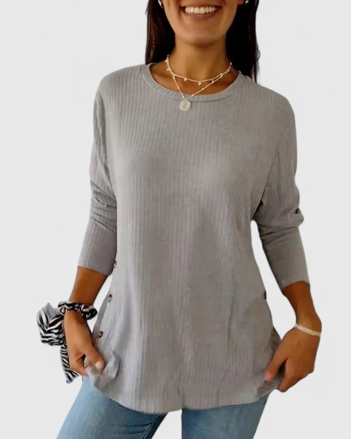 Manon | Stylish Crew Neck Blouse – view 4