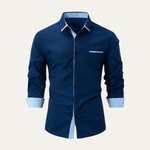 The Vercelli Men’s Casual Contrast Trim Button Up Shirt – view 3