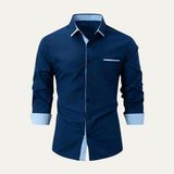 The Vercelli Men’s Casual Contrast Trim Button Up Shirt – view 3