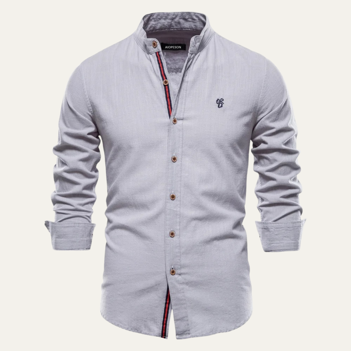 The Oakrun Men’s Slim Fit Stand Collar Business Shirt – view 3