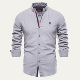 The Oakrun Men’s Slim Fit Stand Collar Business Shirt – view 3