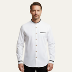 The Silverhaven Ridge Men’s Standing Collar Business Button-Up Shirt – view 8