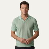 The Brookhurst Men’s Textured Knit Polo Shirt – view 6