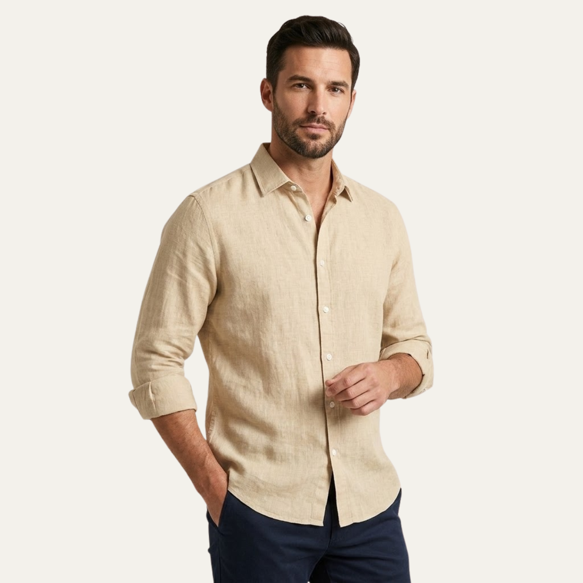 The Silverwood Hill Men's Lightweight Summer Casual Button-Up Shirt – view 6