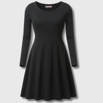 Julie | Classic Flared Long Sleeve Dress – view 3