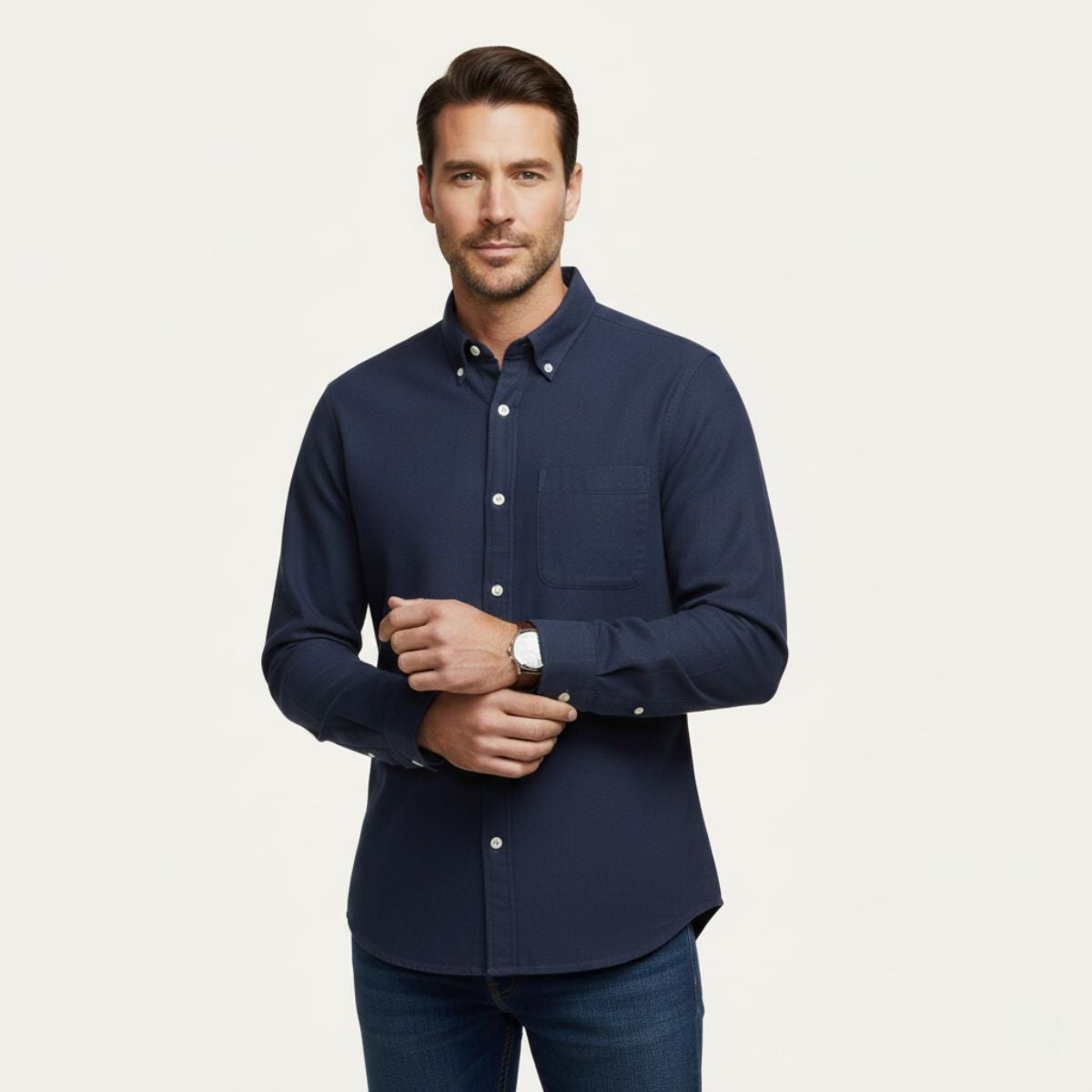 The Boston Casual Denim Shirt for Men – view 7