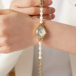 Ana® - Elegant Gold Watch Featuring a Pearl Bracelet – view 2