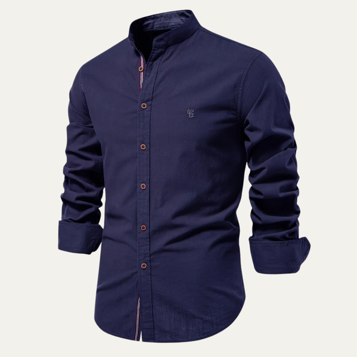 The Brookline Men’s Casual Slim Fit Stand Collar Shirt – view 3