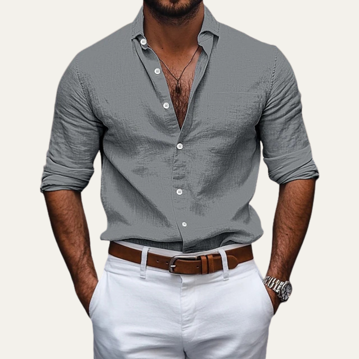 The Silverfield Ridge Men’s Casual Summer Street Style Shirt – view 5