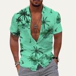 The Ridgefall Men’s Trendy Tropical Coconut Print Hawaiian Beach Shirt – view 3