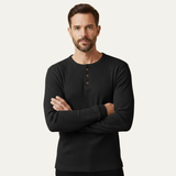 The Glenhurst Park Men’s Slim Fit Thermal Waffle Knit Henley Shirt – view 6