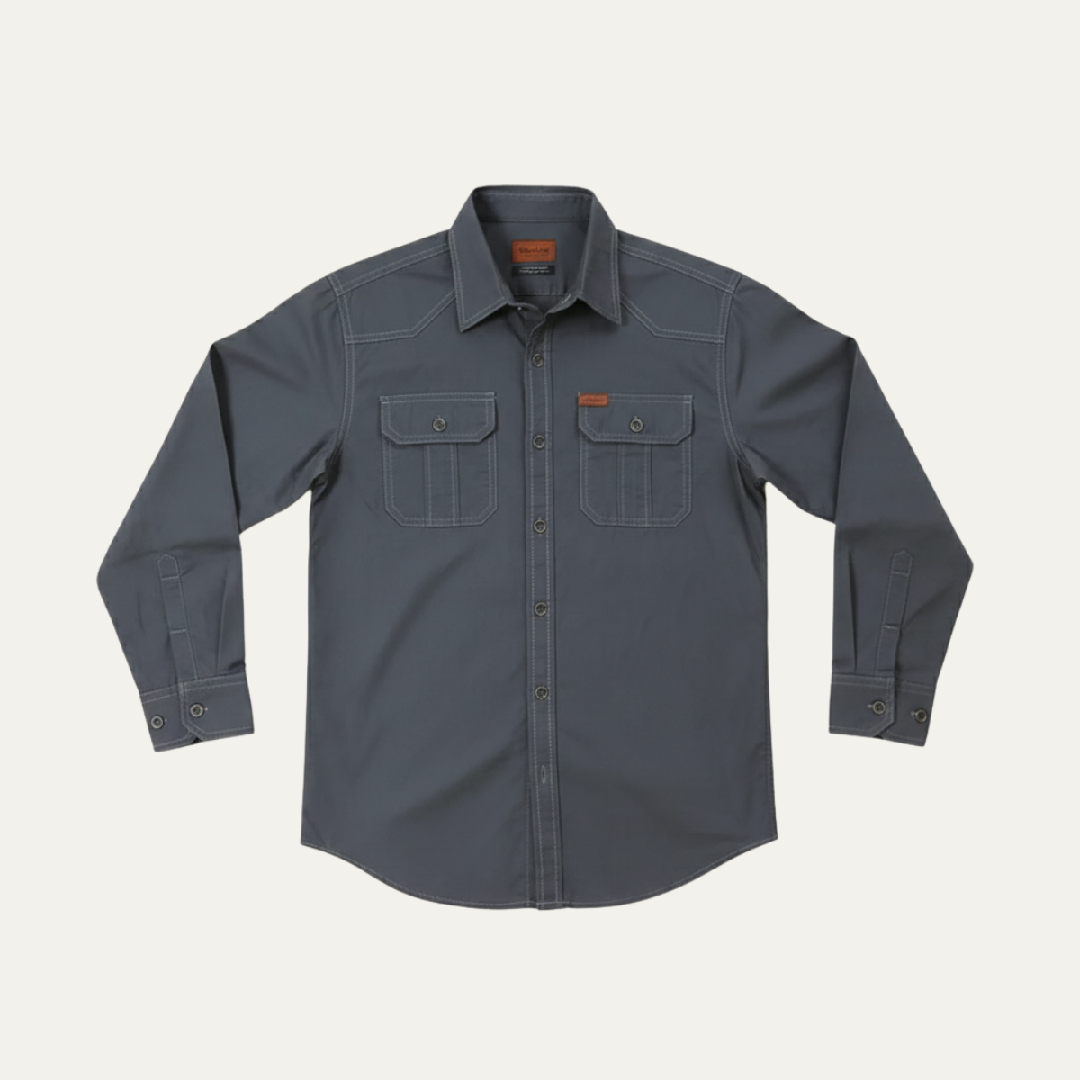 The Cedarfield Men’s Solid Colour Multi Pocket Soft Cargo Shirt – view 7