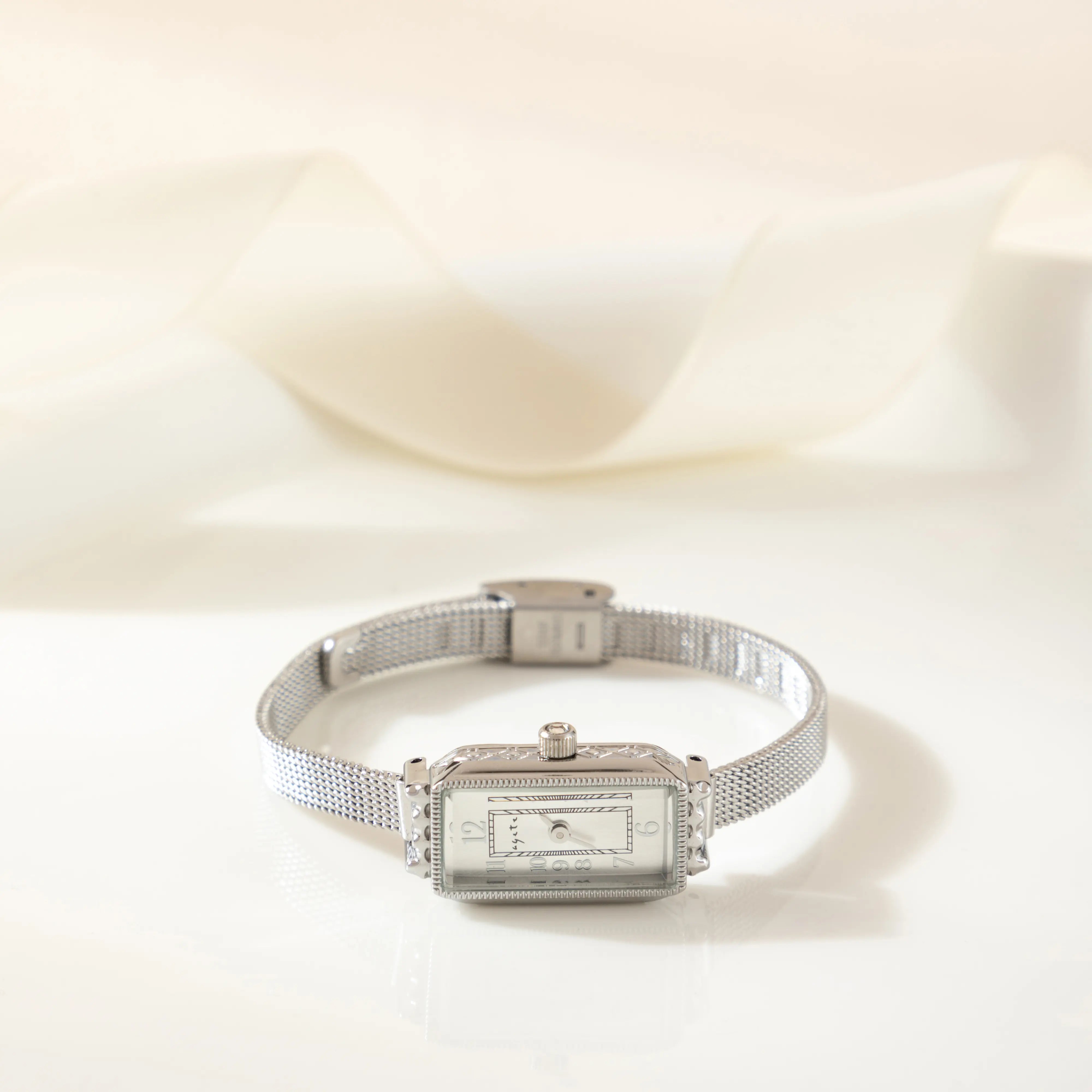 Elena® - Rectangular Dial Gold Watch – view 7