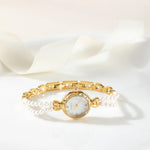 Lara® - Elegant Gold Watch with Double Pearl Bracelet – view 3