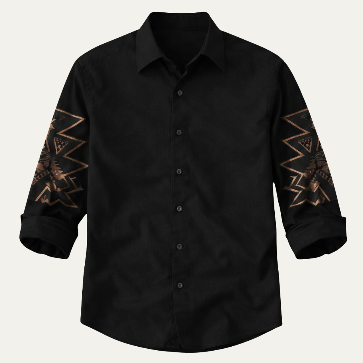 The Westbury Hill Men’s Two Tone Patchwork Western Casual Denim Shirt – view 3