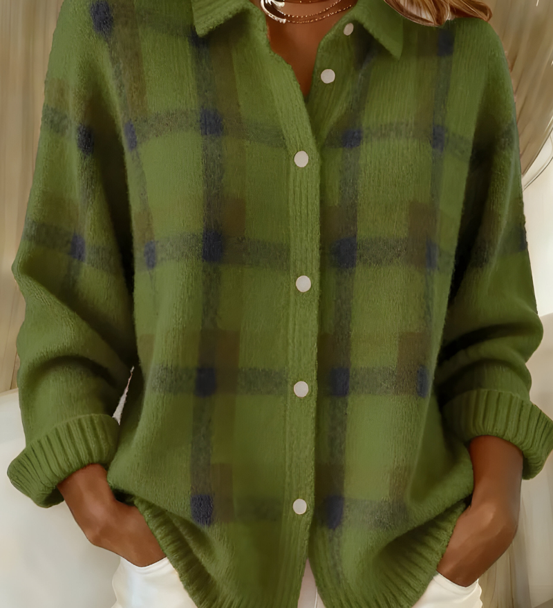 Colette - Plaid Cardigan