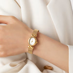 Iva® - Elegant Gold Watch with Woven Bracelet – view 2