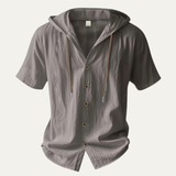 The Glenrock Men’s Hooded Drawstring Casual Top – view 3