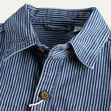 The Ridgepark Men’s Casual Vintage Striped Denim Shirt Jacket – view 7