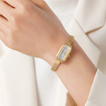 Elena® - Rectangular Dial Gold Watch – view 2