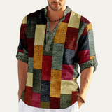The Cormont Men’s Multicolour Patchwork Casual Polo Shirt – view 3