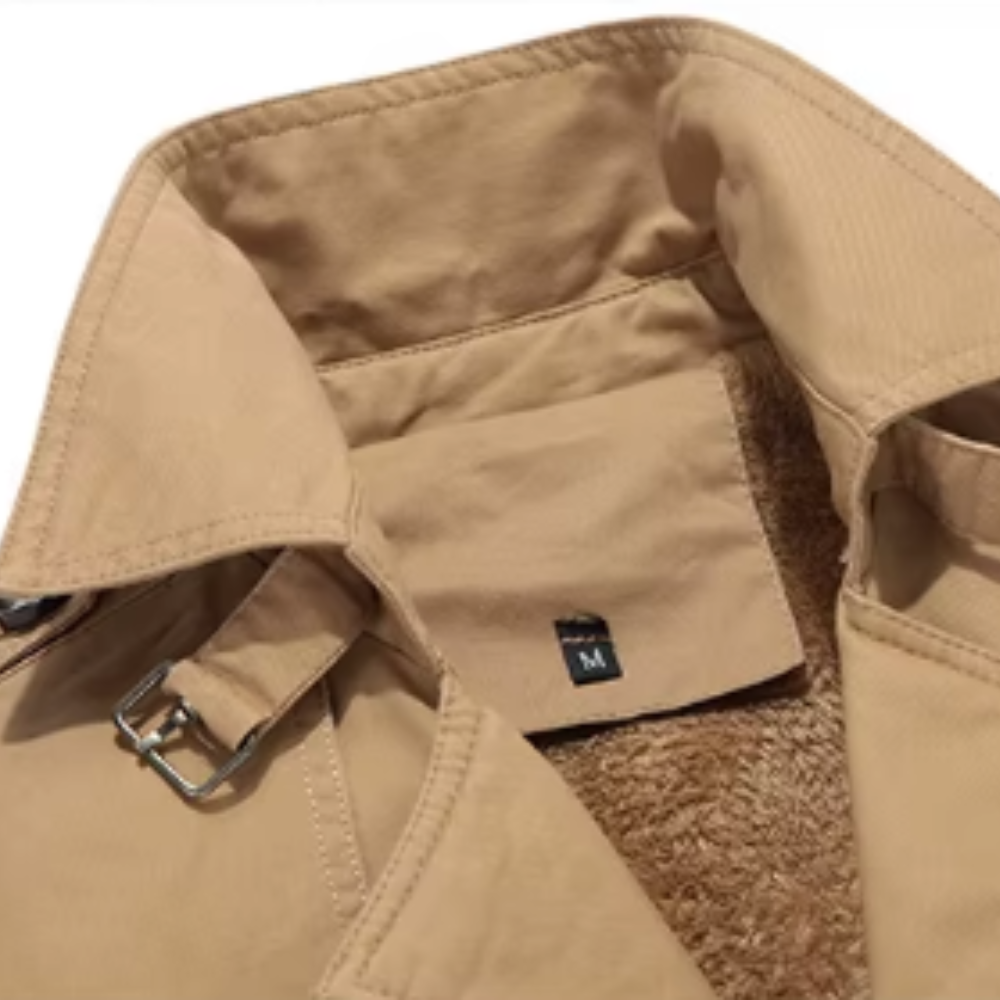 Étienne™ | Sophisticated Men's Trench Coat Featuring Quilted Accents – view 8