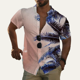 The Ridgewind Men’s Retro Tropical Coconut Print Hawaiian Beach Shirt – view 4