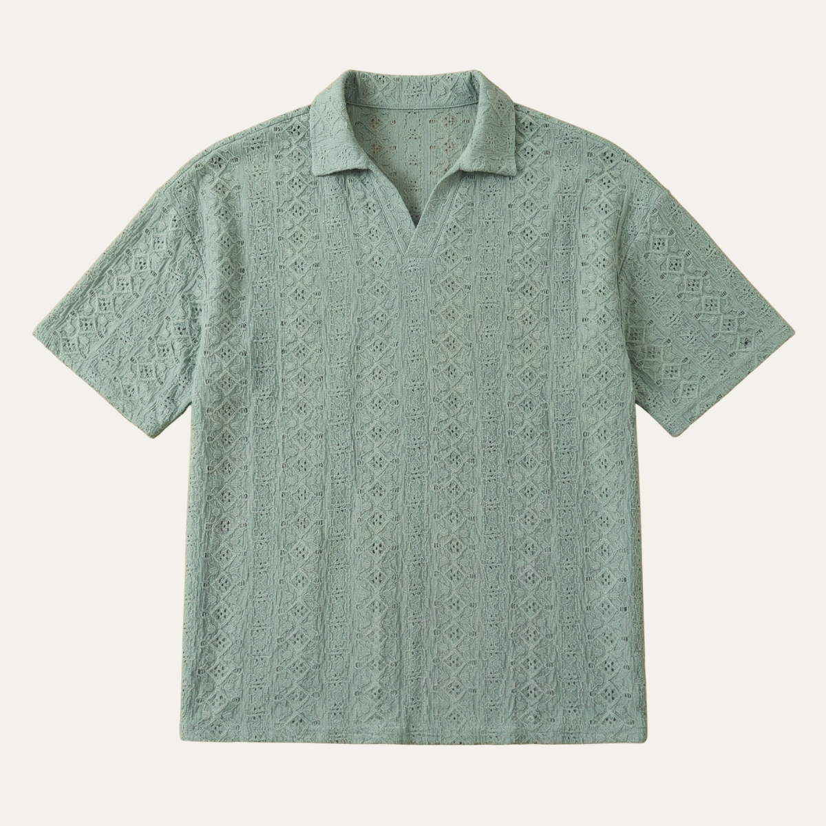 The Brookhurst Men’s Textured Knit Polo Shirt – view 5