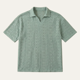 The Brookhurst Men’s Textured Knit Polo Shirt – view 5