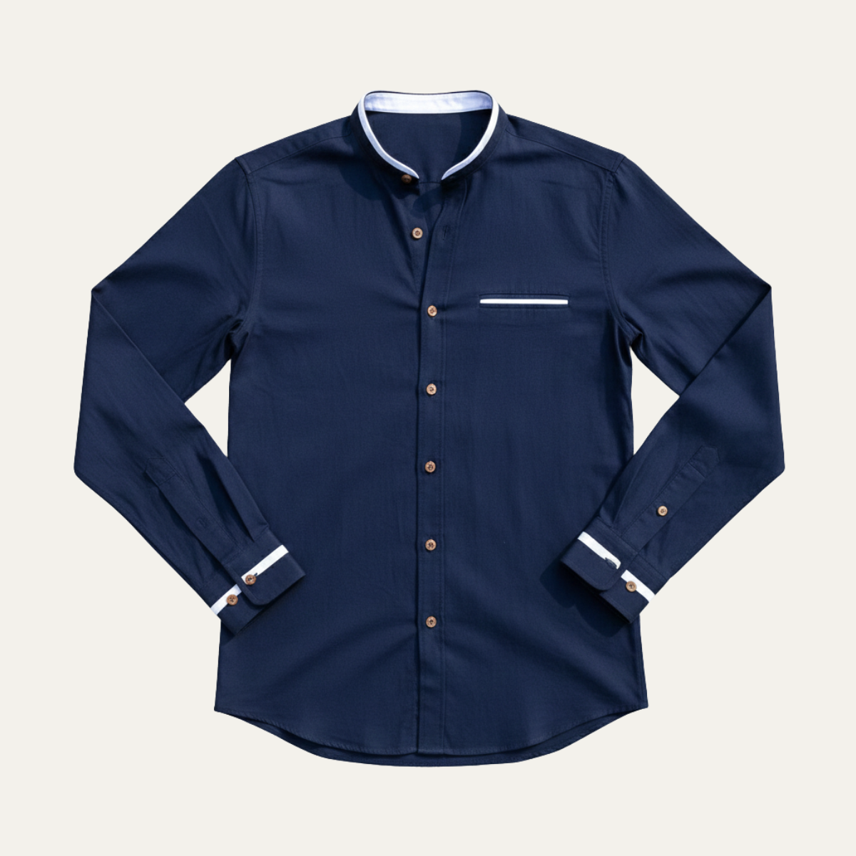 The Silverhaven Ridge Men’s Standing Collar Business Button-Up Shirt – view 3