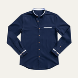 The Silverhaven Ridge Men’s Standing Collar Business Button-Up Shirt – view 3